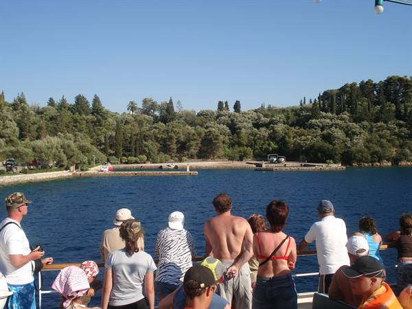 Onassis's private port on the island of Skorpios