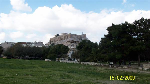 Athens - Arch of Hadrian and Acropolis