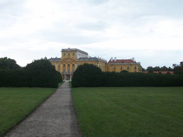the castle seen from the park