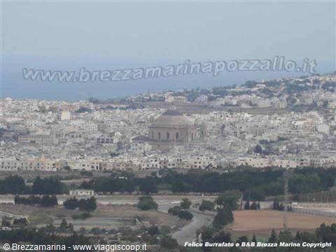 Malta - Panorama of Valletta from the walls of Mdina