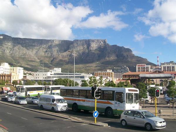 Table Mountain seen from Cape Town