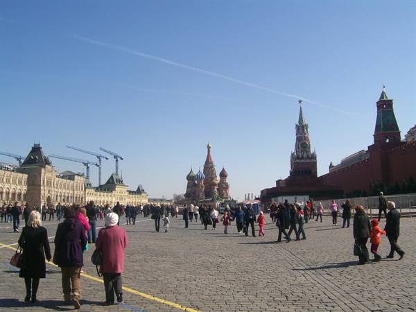 Moscow, Red Square with St. Basil's Cathedral