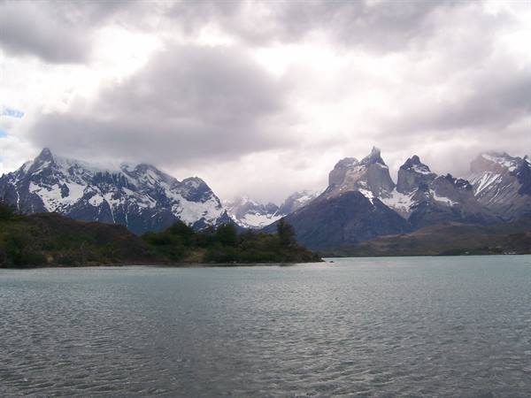 Los Cuernos del Paine from Lake Pehoe