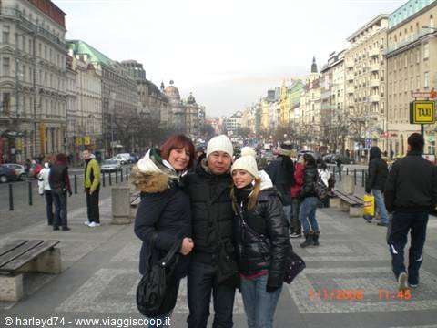 in front of Wenceslas Square