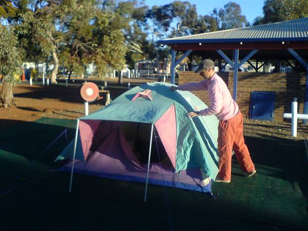 kalgoorlie in a tent