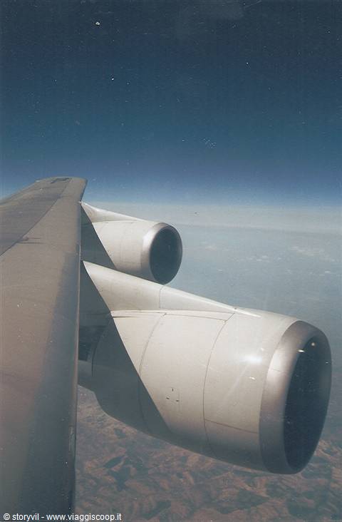 Flying from Rio to Milan Varig B 747