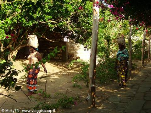 Women at work inside the Village