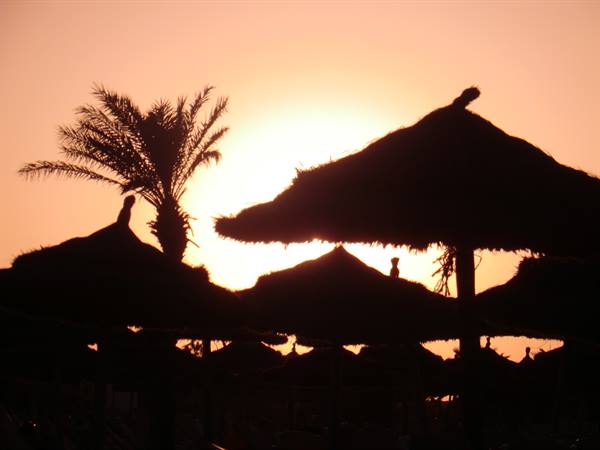 sunset on the beach