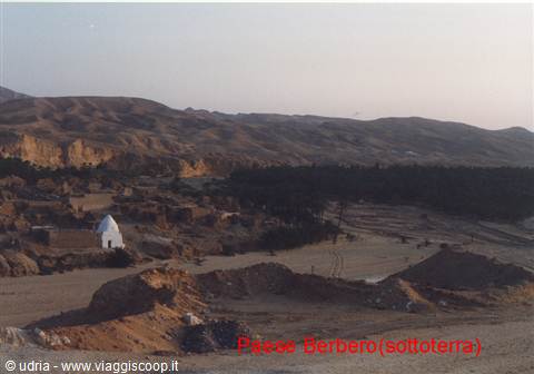 Berber underground village of Matmata, cave houses among arid hills