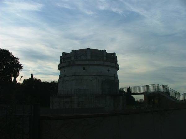 The Mausoleum of Theoderic in Ravenna, Istrian stone, evening light