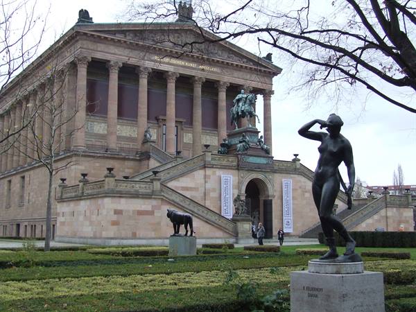 BERLIN - The neoclassical facade of the Alte Nationalgalerie