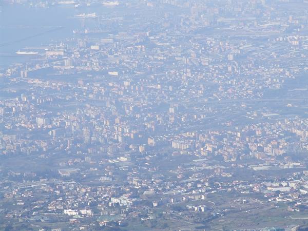 VESUVIUS - View of Naples from the volcano's cone