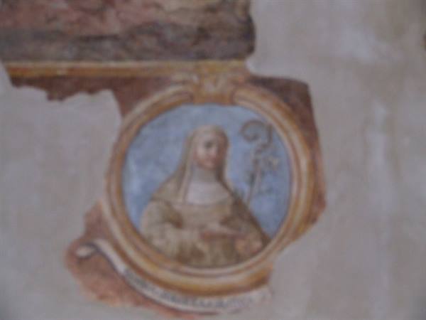 GOLETO ABBEY : Fresco of Abbess Febronia