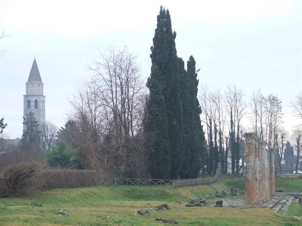 AQUILEIA - The Forum and, in the background, the bell tower of the Basilica