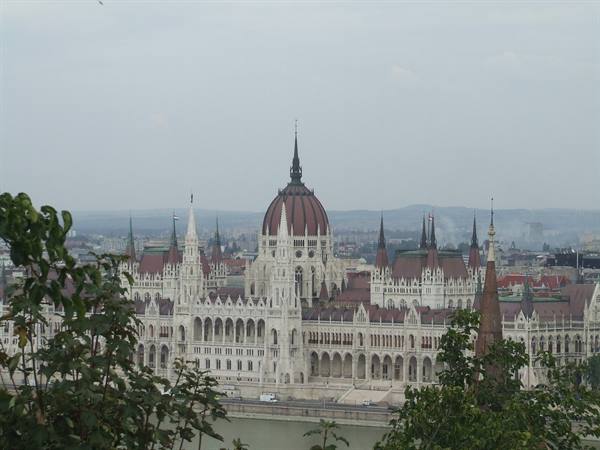BUDAPEST - The Parliament from the Castle steps