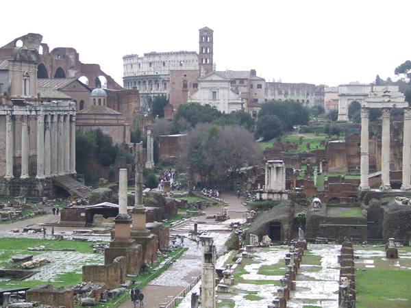 ROME - The Forum and, in the background, the Colosseum