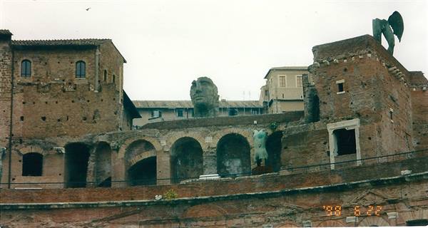 ROME - Bronze statues at the Trajan Markets