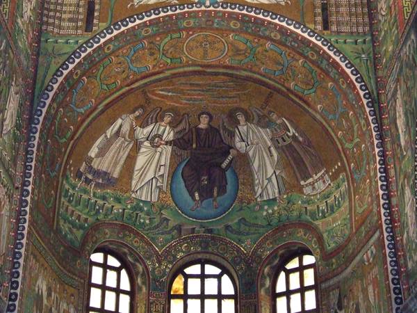 RAVENNA - San Vitale: detail of the apse
