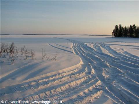 The beauty of a frozen lake