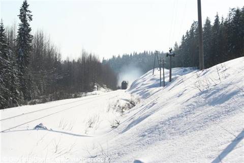 A 1350 km long railway connects St Petersburg to Murmansk
