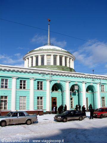 The monumental railway station of Murmansk