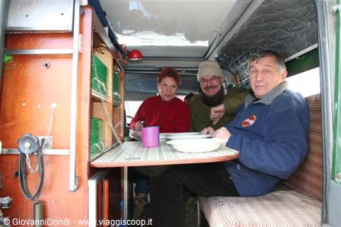 The interior of the mini-camperized Defender