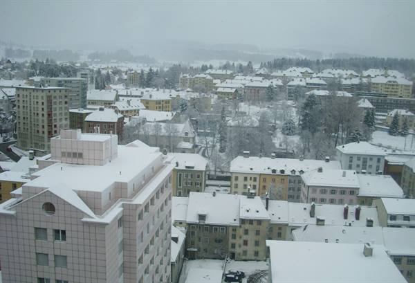 La Chaux de Fonds under snow