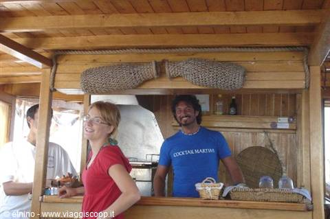 I stand in for the barman of the motor vessel