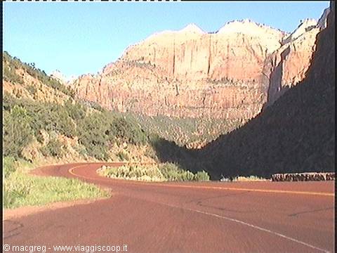 Red road in Zion Park
