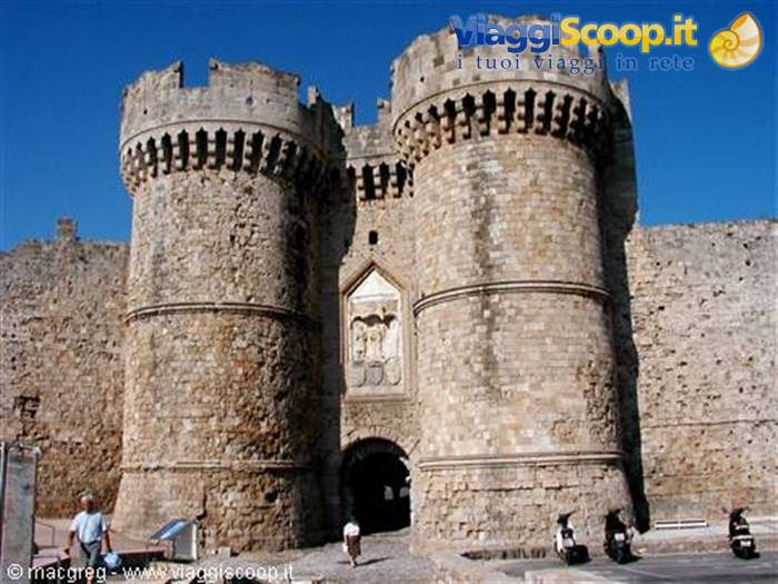 Entrance to the city of Rhodes with the walls