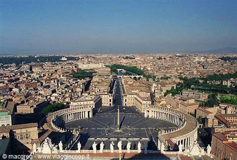St. Peter's Square in Rome with Bernini's colonnade and the obelisk