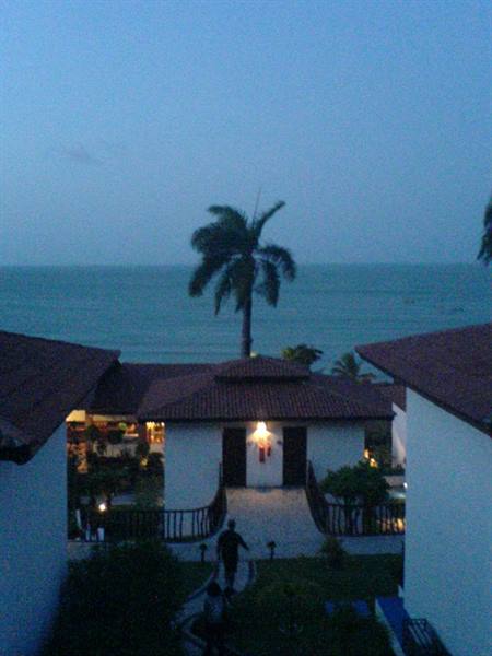 the beach at night seen from our room's balcony