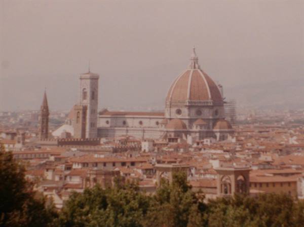 Florence Cathedral with Brunelleschi's dome rising above the rooftops