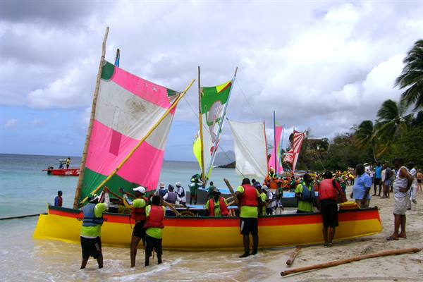 Yole at Anse Figuier