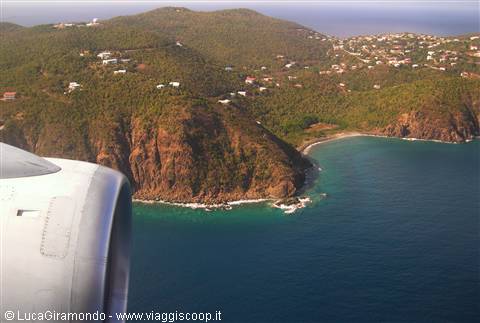 From the plane windows, here's St. Thomas