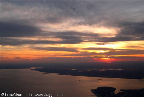 Sunset over the Hudson River