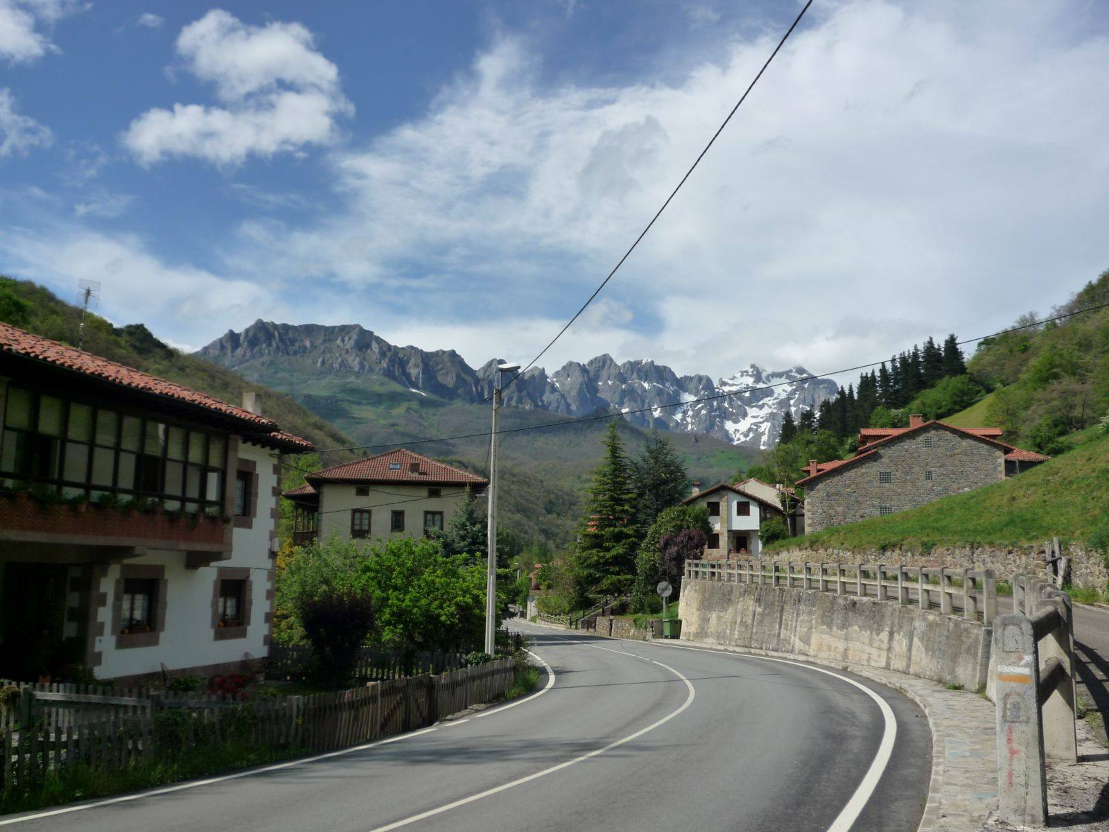 Panorama towards the Picos de Europa in Cantabria