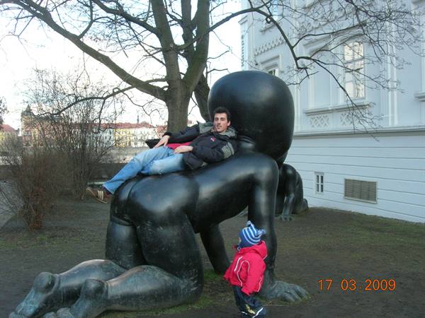 Prague - statue on Kampa island