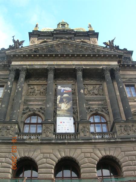 Prague - facade of the national theatre