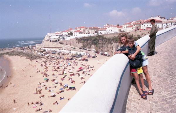 Nazaré - view of the beach