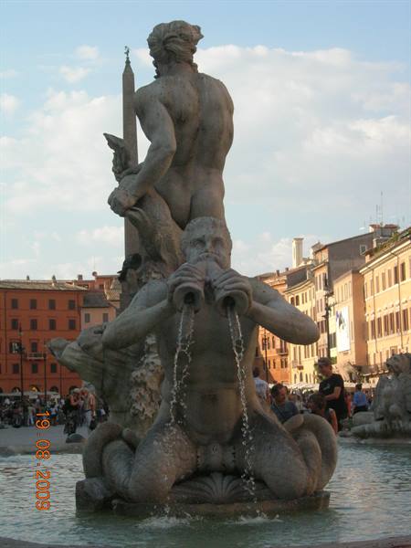 Rome - piazza Navona, fountain of Neptune