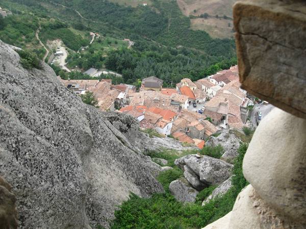 Pietrapertosa: tiled rooftops clustered among the Lucanian dolomite rocks