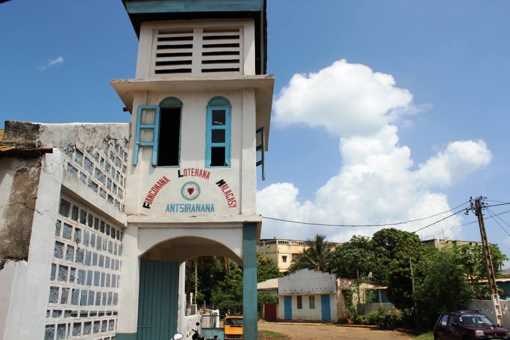 Campanile della chiesa luterana Fihrianana Loterana Malagasy ad Antsiranana