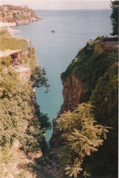 view of the turquoise sea