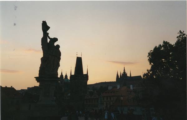 Prague at sunset