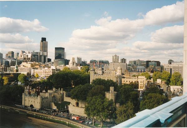 the Tower of London seen from Tower Bridge