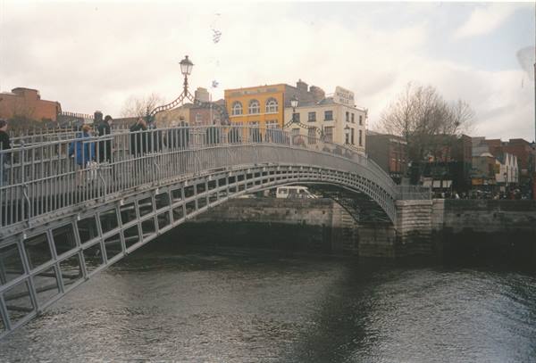 iron bridge on the Liffey river