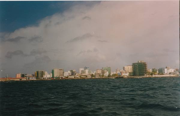 the capital Malé from the sea