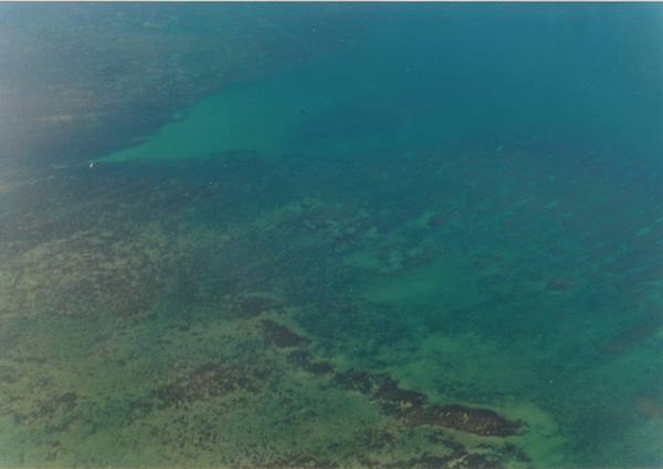 the Great Barrier Reef from above