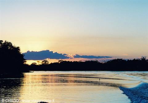 sunset over the Pantanal